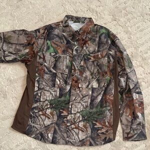 FIELD & STREAM No Scent Next Vista Camo Long Sleeve Shirt Button Down XL